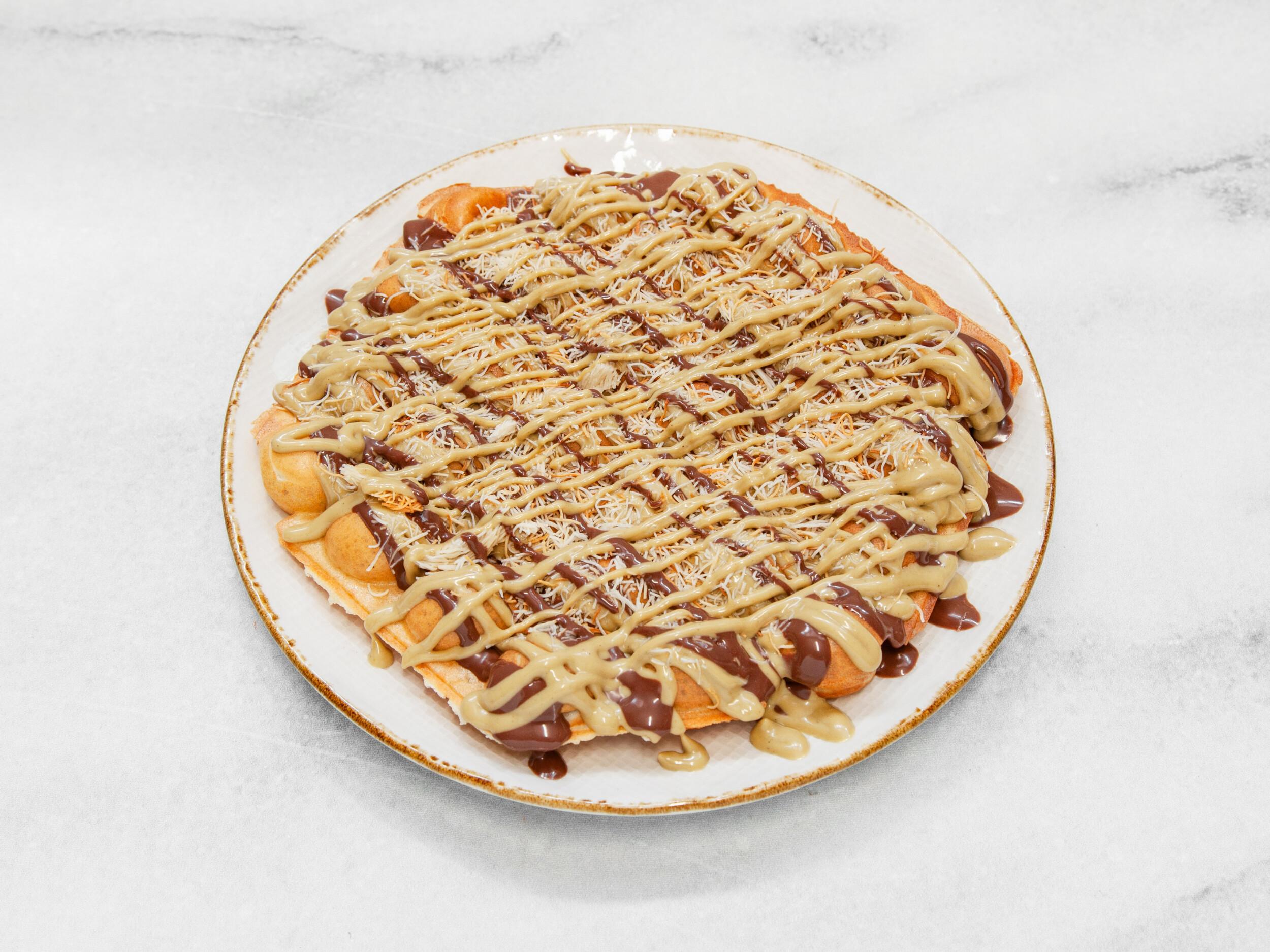 Dubai Style Waffel mit Pistazie und Kadayif